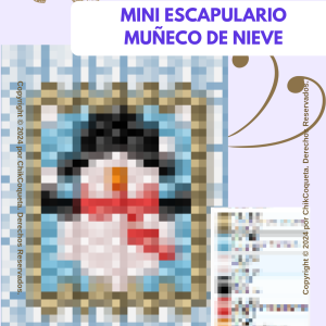 Mini Escapulario Muñeco de Nieve